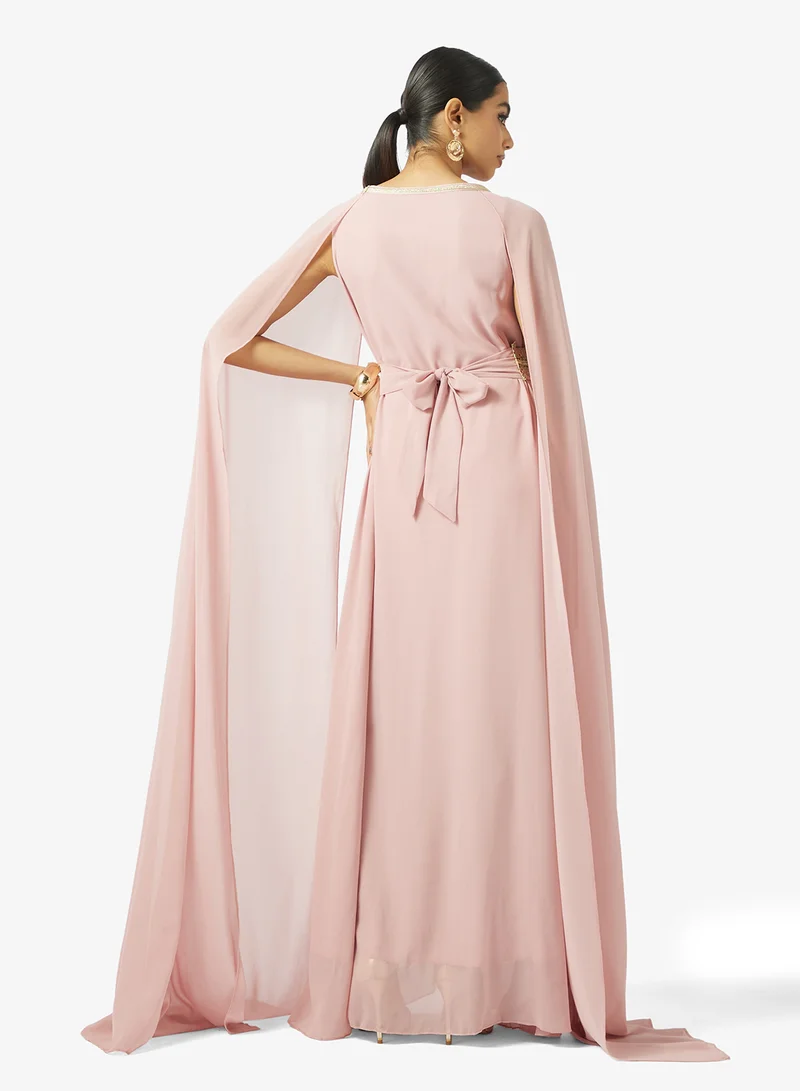 خزانة A-line Dress With Exaggerated Sleeves